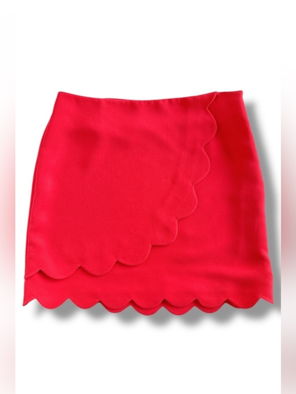 Draper James Coral Pink Scallop Hem Mini Skirt Cocktail